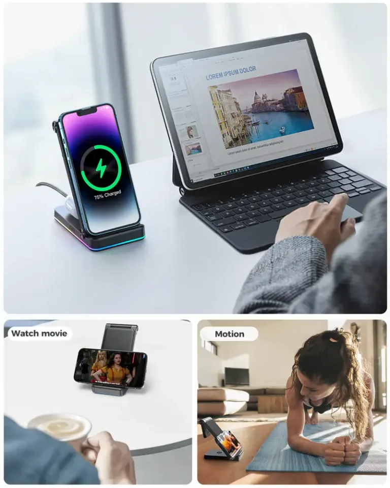 Joyroom JR-WQN01 15W 3 in 1 Foldable Wireless Charger