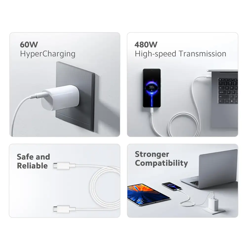 Xiaomi HyperCharge 60W Type C to Type C Braided Cable