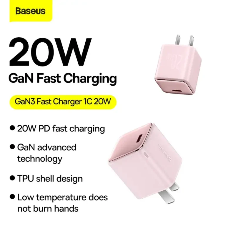 Baseus GaN3 1C 20W CN Fast Charger Adapter