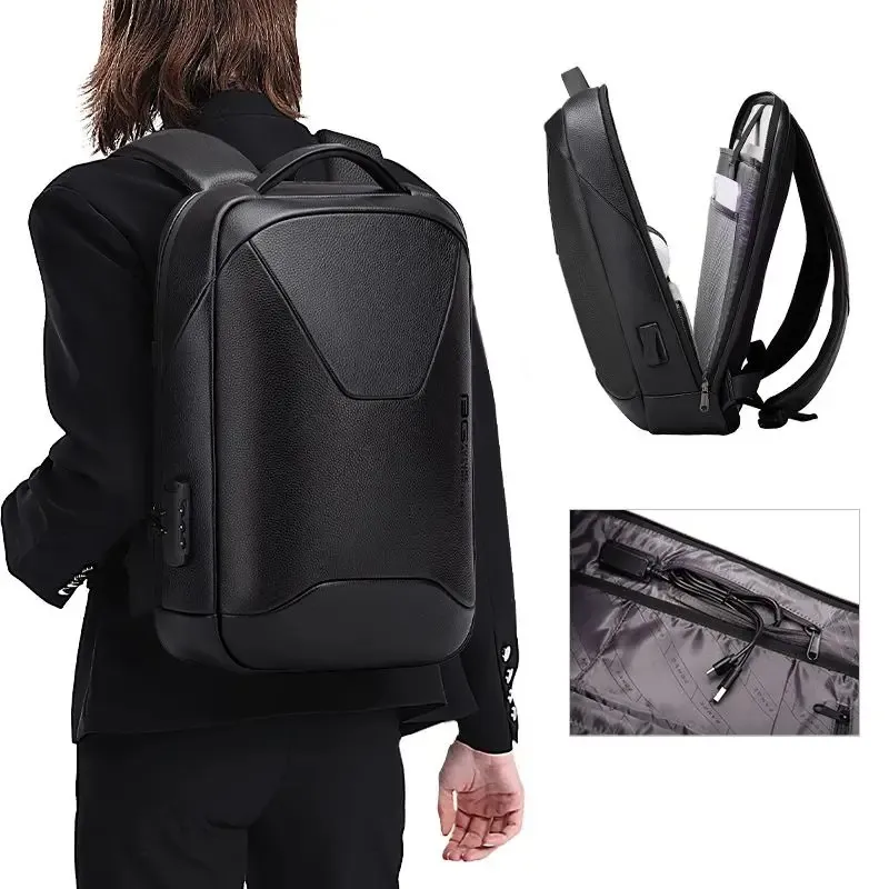 Bange BG-6621 Leather Anti Theft Travel Backpack