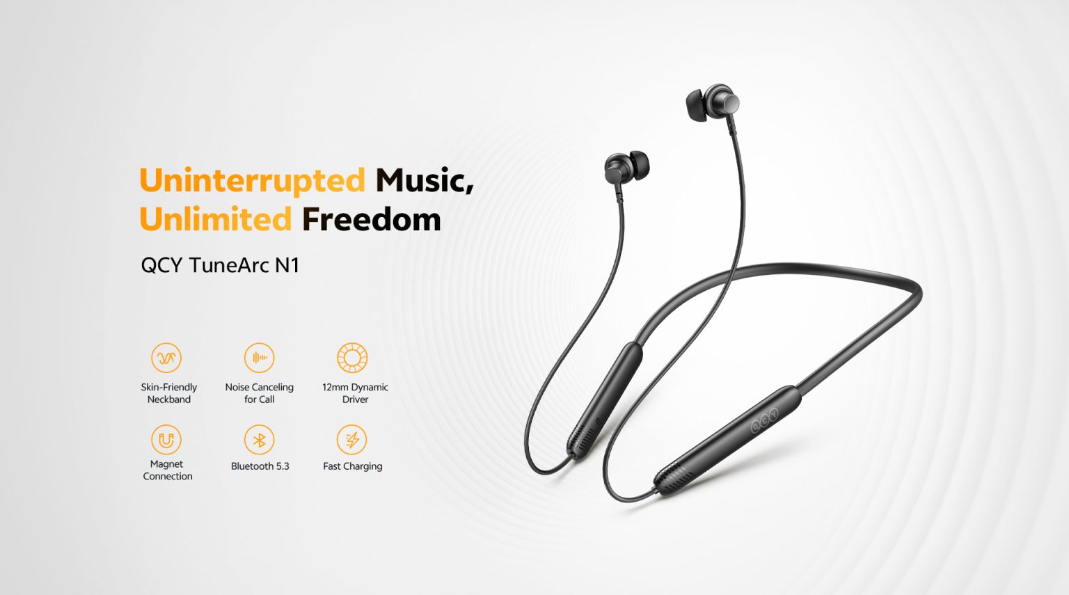 QCY TuneArc N1 Neckband Sports Headphones