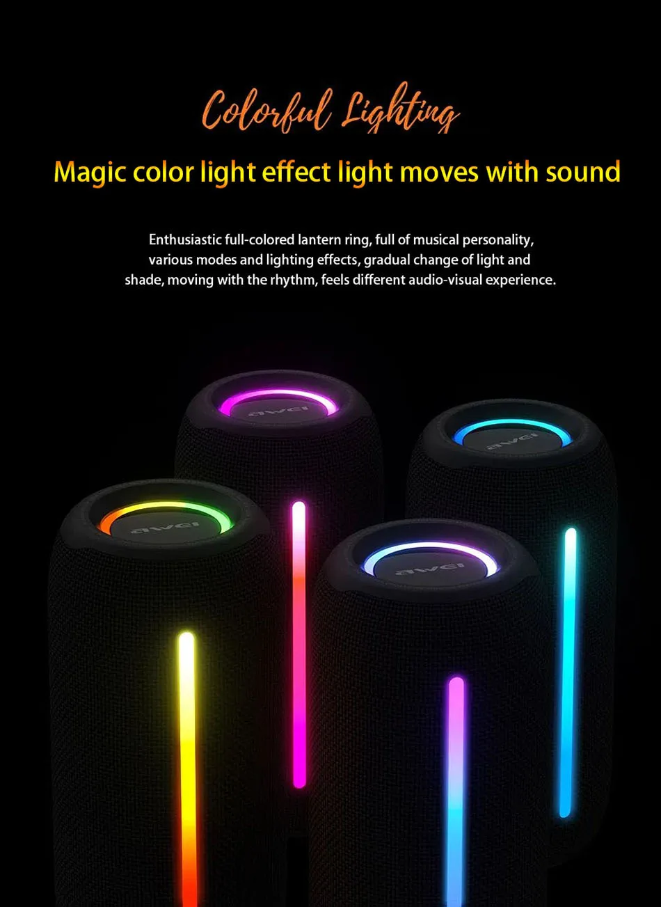 Awei Y788 LED Flashing Soundbar Bluetooth Speaker