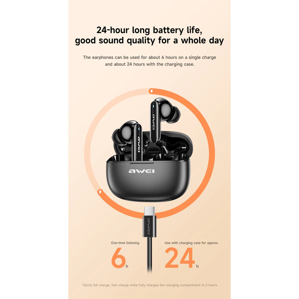 Awei T51 True Wireless Bluetooth Earphones