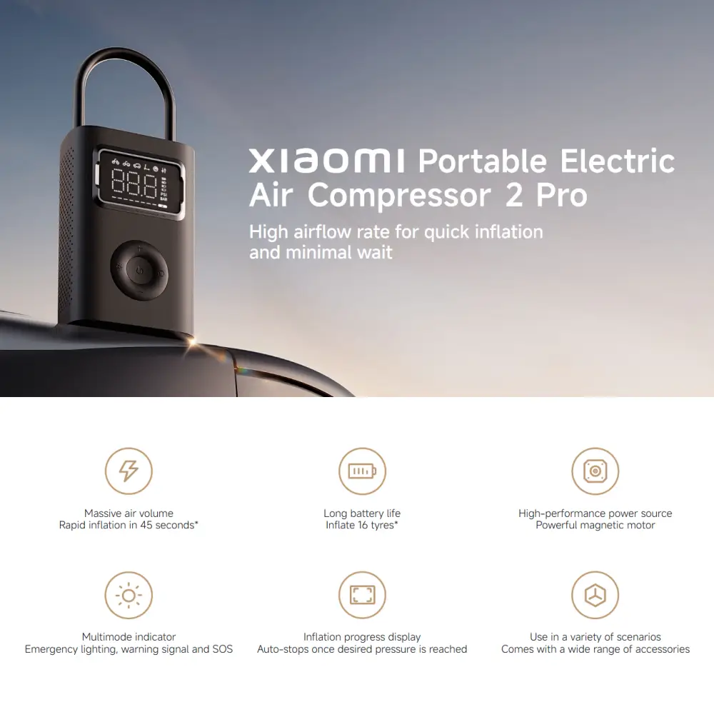 Xiaomi Mijia Air Pump 2 Pro Portable Electric Air Compressor