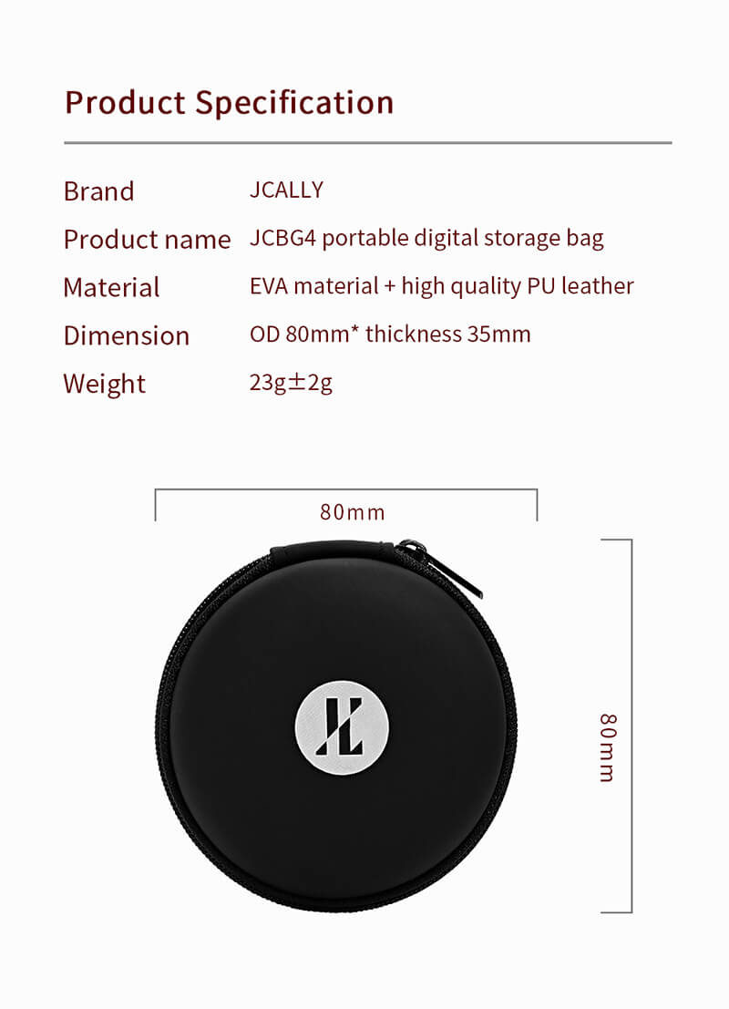 Jcally JCBG4 Portable Storage bag for Earphone