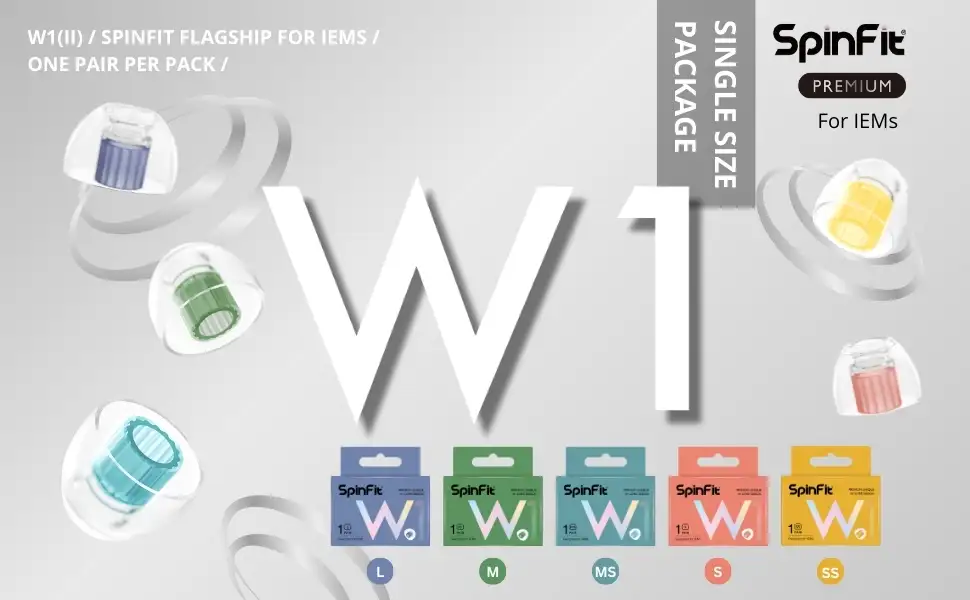 SPINFIT W1 Silicone Eartips