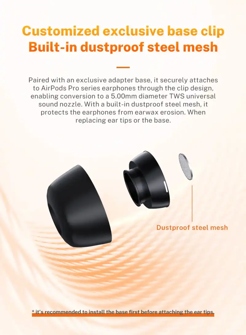 KBEAR ForApp Memory Foam Noise Isolation Eartips For AirPods Pro 1st or 2nd Gen