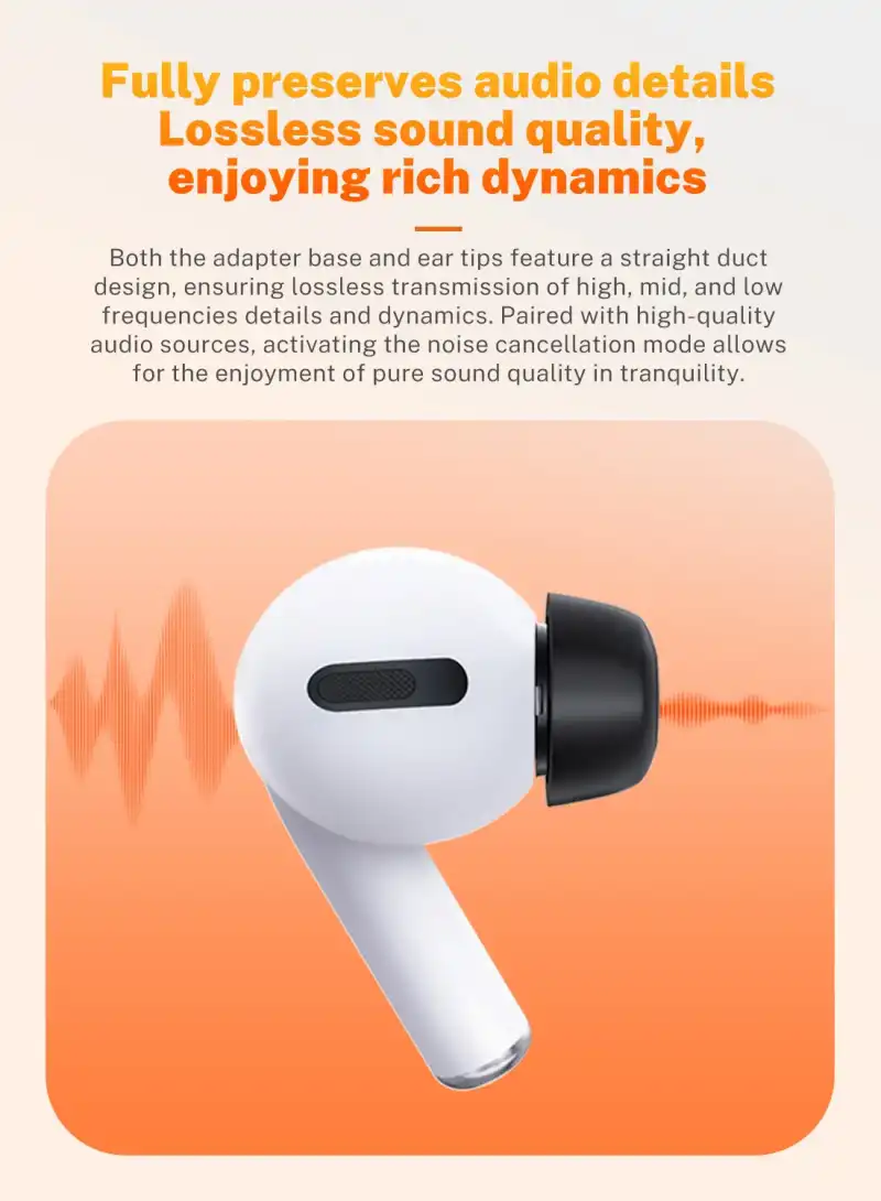 KBEAR ForApp Memory Foam Noise Isolation Eartips For AirPods Pro 1st or 2nd Gen