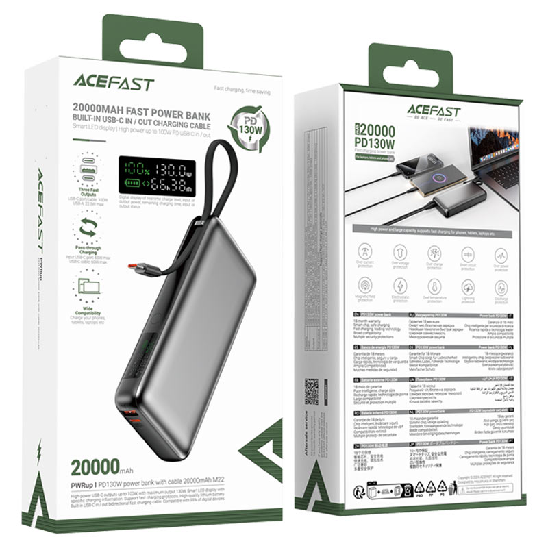 Acefast M22 PD130W Fast Charge Power Bank 20000mAh