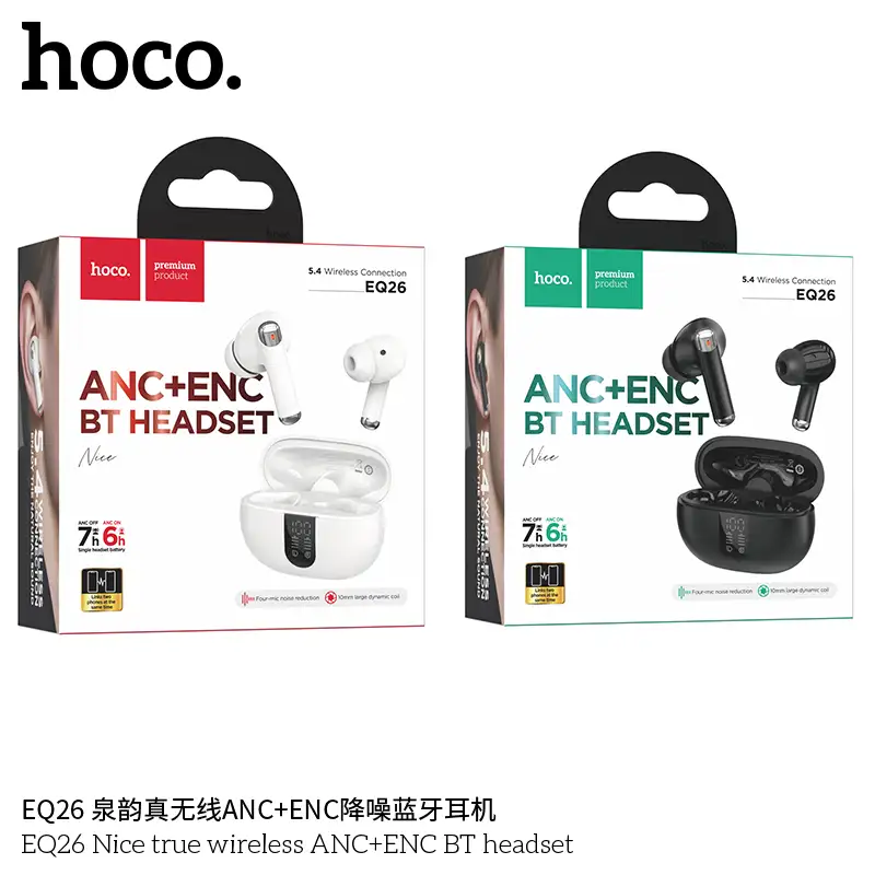 Hoco EQ26 Nice true wireless ANC+ENC BT headset Earbuds