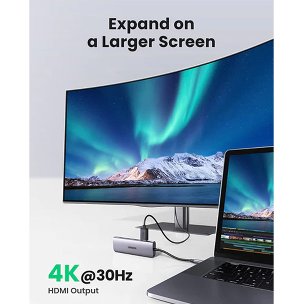 UGREEN CM511 (20956A) 6-in-1 USB-C TO USB Multifunction Hub