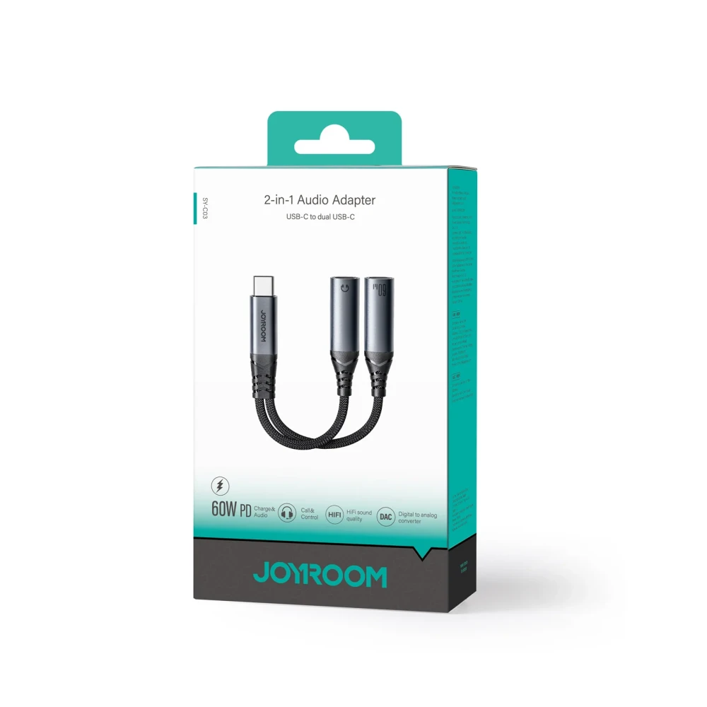 JOYROOM SY C03 2 in 1 Audio Adapter