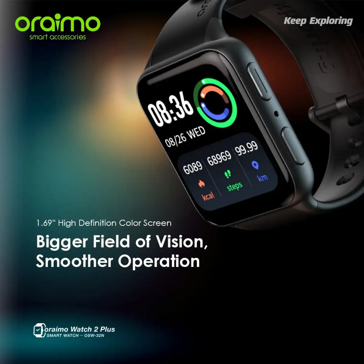 oraimo Watch 2 Pro OSW-32 BT Calling Smart Watch