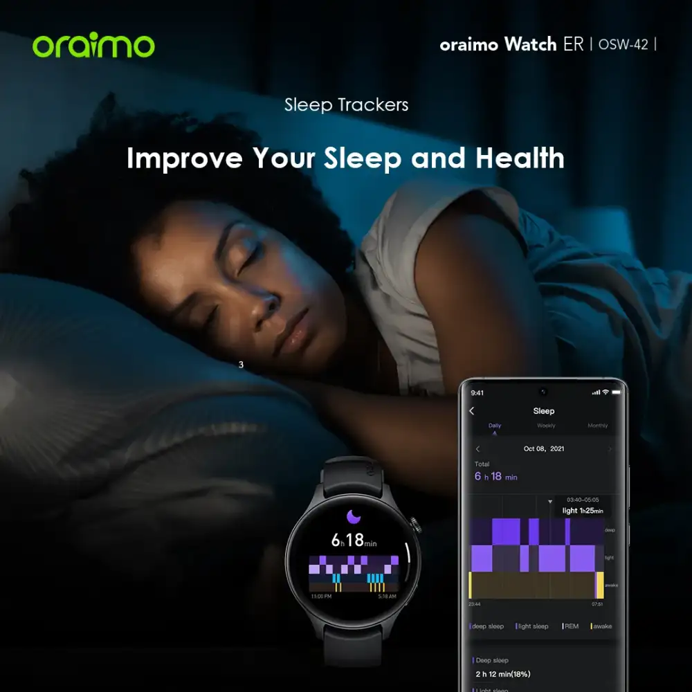 Oraimo Watch ER 1.43” AMOLED IP68 Smart Watch (OSW-42)