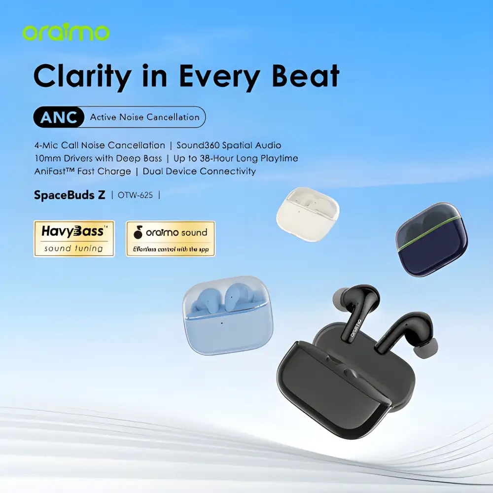 Oraimo SpaceBuds Z ANC TWS Earbuds (OTW-625)