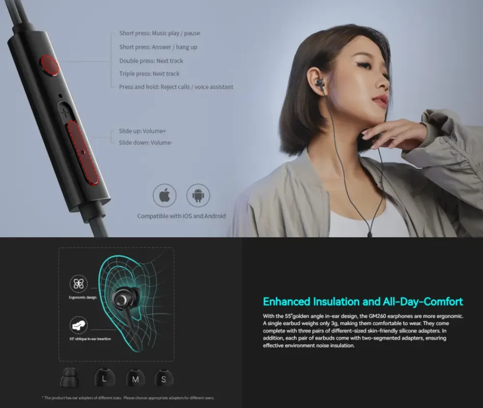Edifier GM260 Plus In-Ear Gaming Earphones Type C