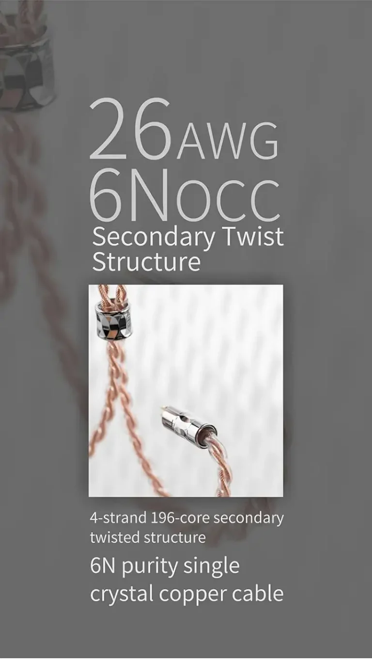 Moondrop LINE T 6N Single Crystal Copper 196-Core cable