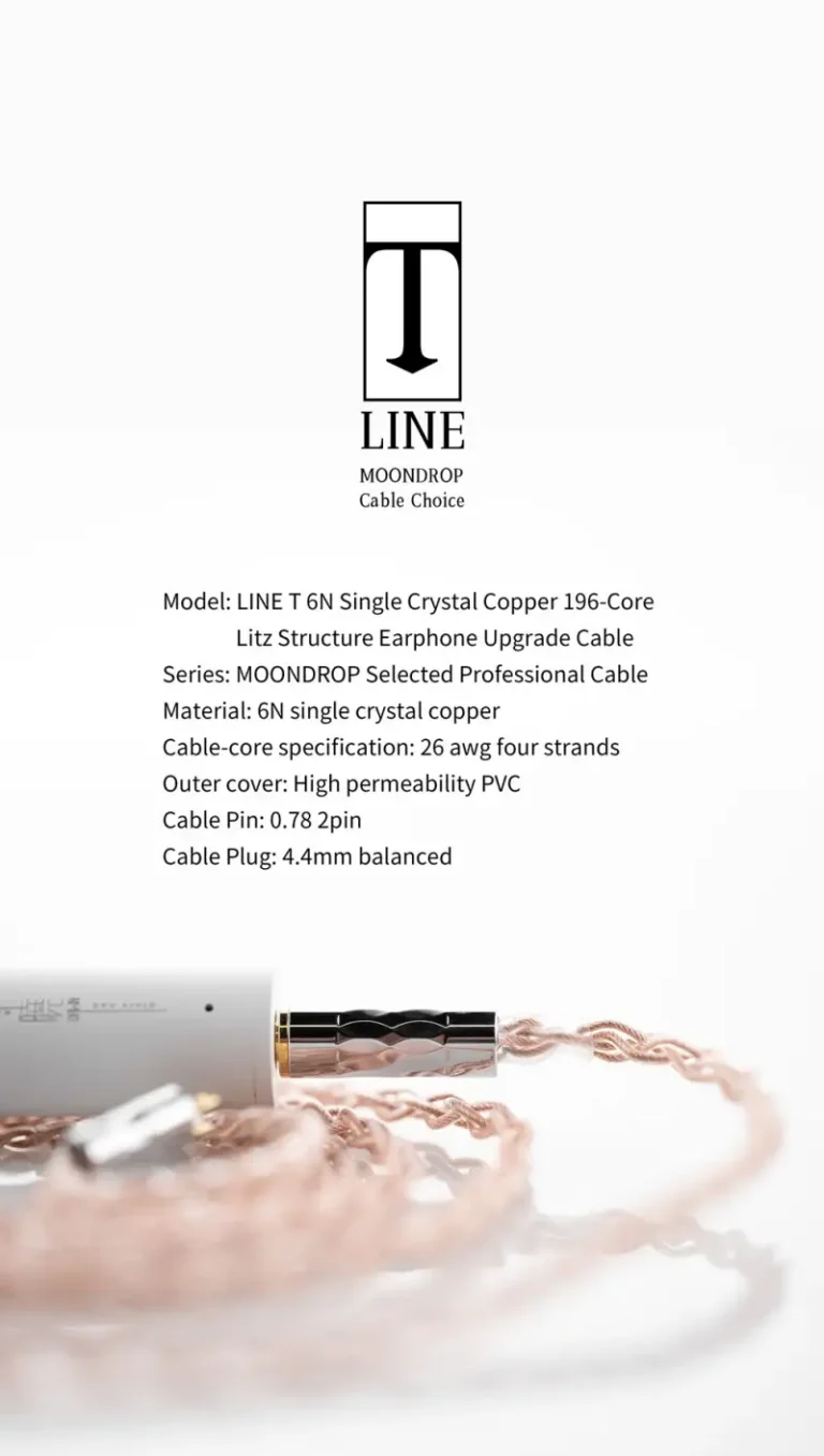 Moondrop LINE T 6N Single Crystal Copper 196-Core cable