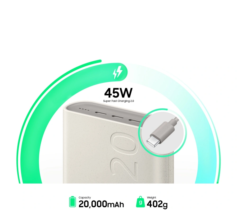 SAMSUNG EB-P4520 45W 20000mAh BATTERY PACK (Beige)