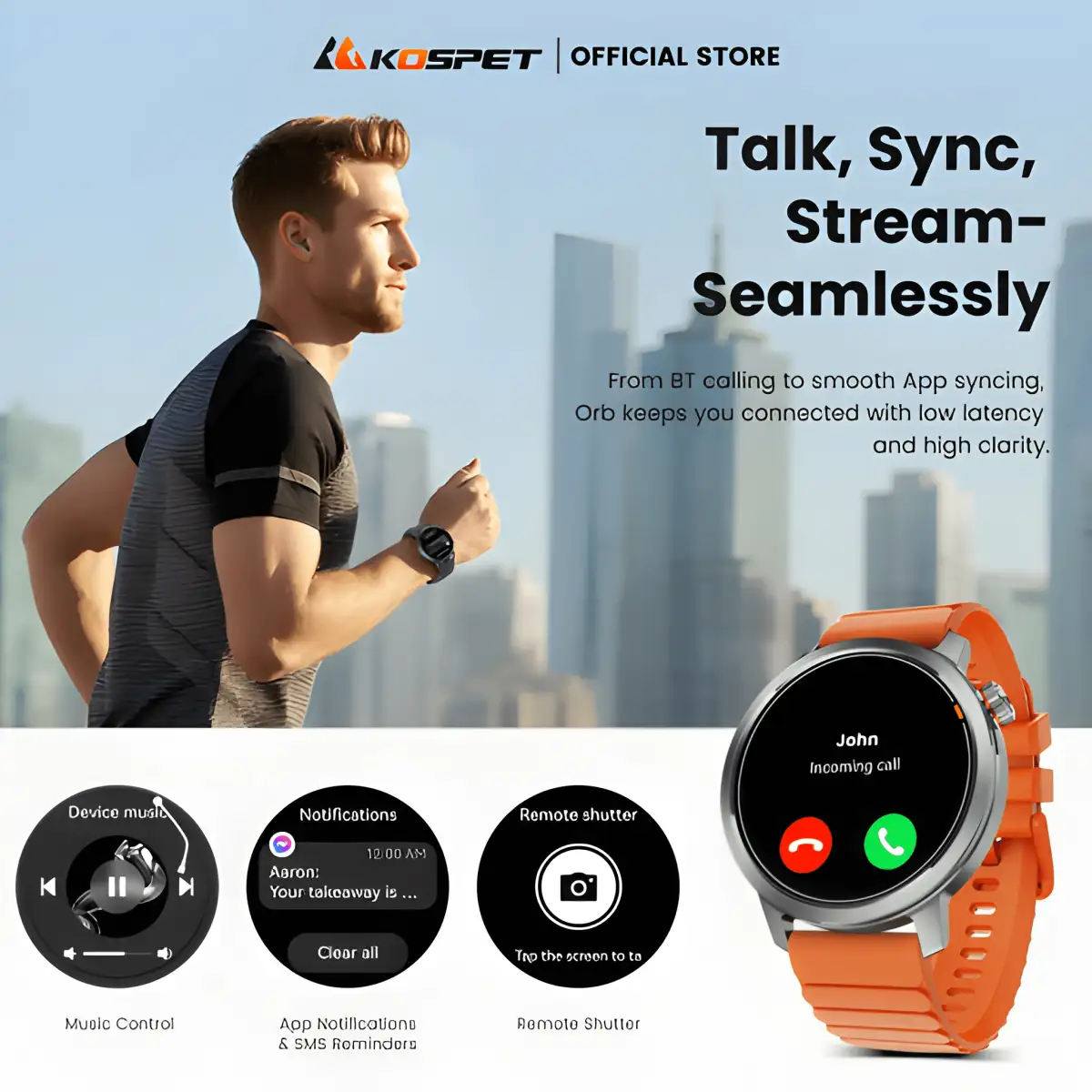 Kospet ORB BT calling Smart Watch