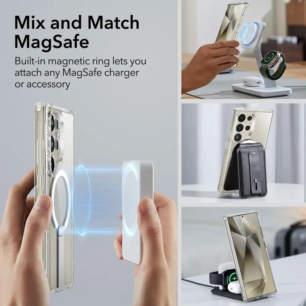ESR Boost Flickstand HaloLock MagSafe Kickstand Case for Samsung S24 Ultra