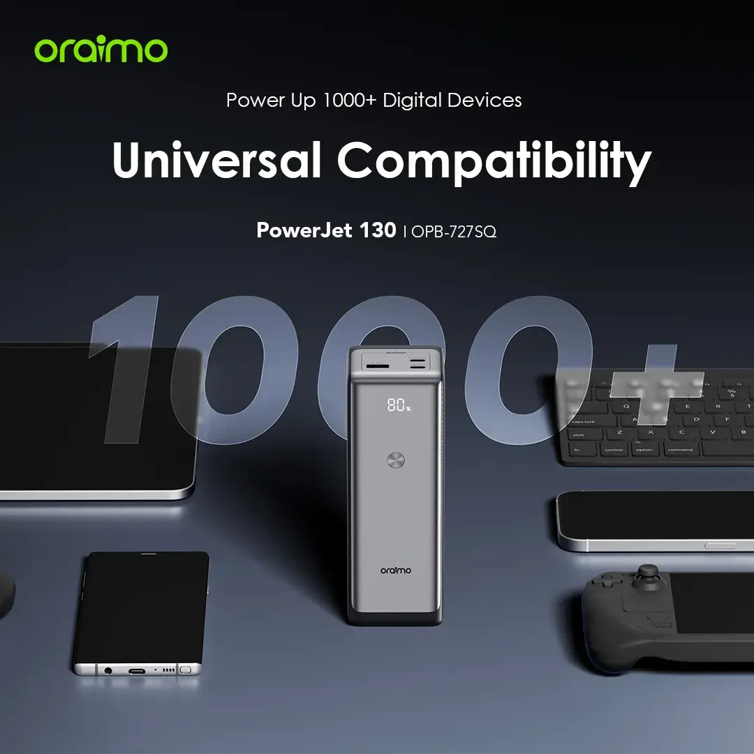 Oraimo PowerJet 130 27600mAh 130W Power Bank