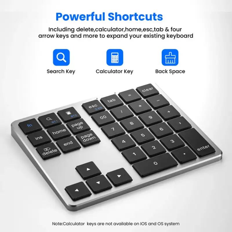 COTECi OF-031 35-Key Mini Wireless Bluetooth Numeric Keypad
