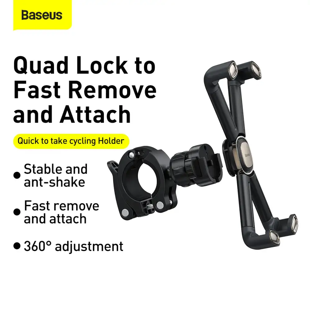 Baseus Quick To Take Cycling Holder – Applicable For Bicycle & Motorcycle (Suqx-01)