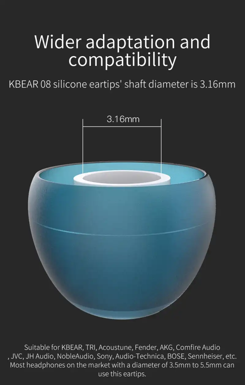 KBEAR 08 Silicone Upgraded Eartips