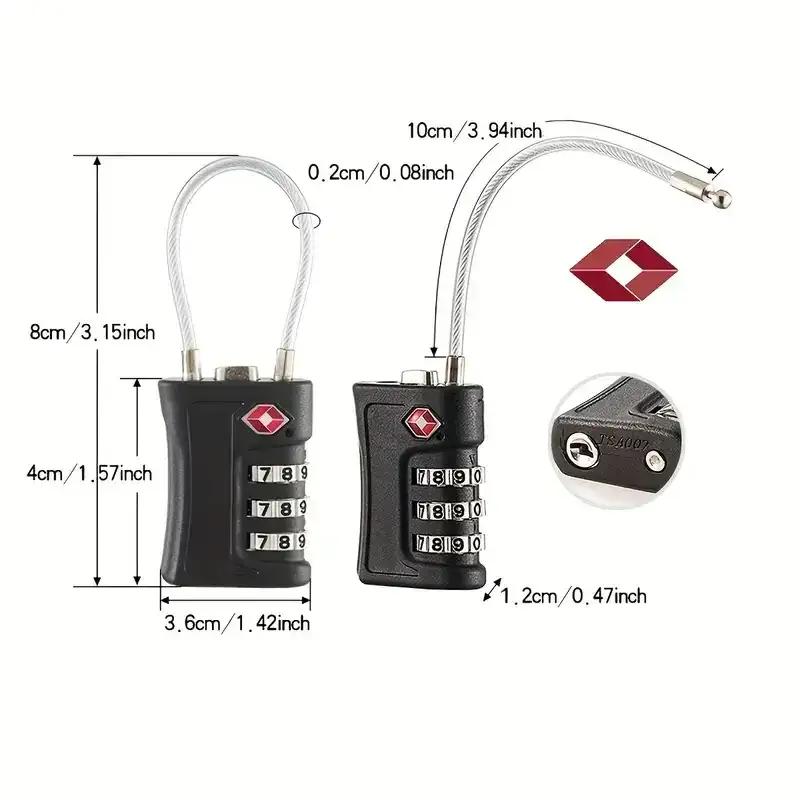 Coteci TR-005 TSA Customs Combination Lock