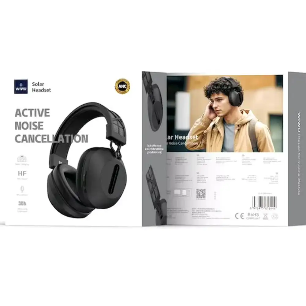 WiWU TD-06 Solar Charging ANC Wireless Bluetooth Headphone