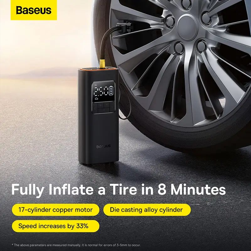 Baseus Inflator Super Mini Pro Series 4000mAh Wireless Car Tire Pumper Inflator