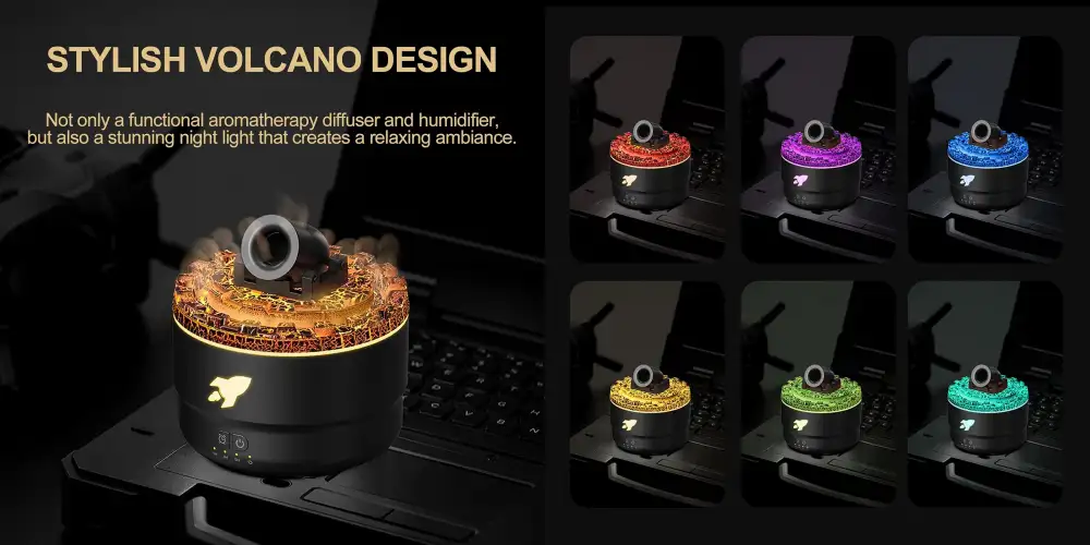Volcano Diffuser Cannon Blast Aroma Humidifier Diffuser For Ultrasonic Barbette Diffuser
