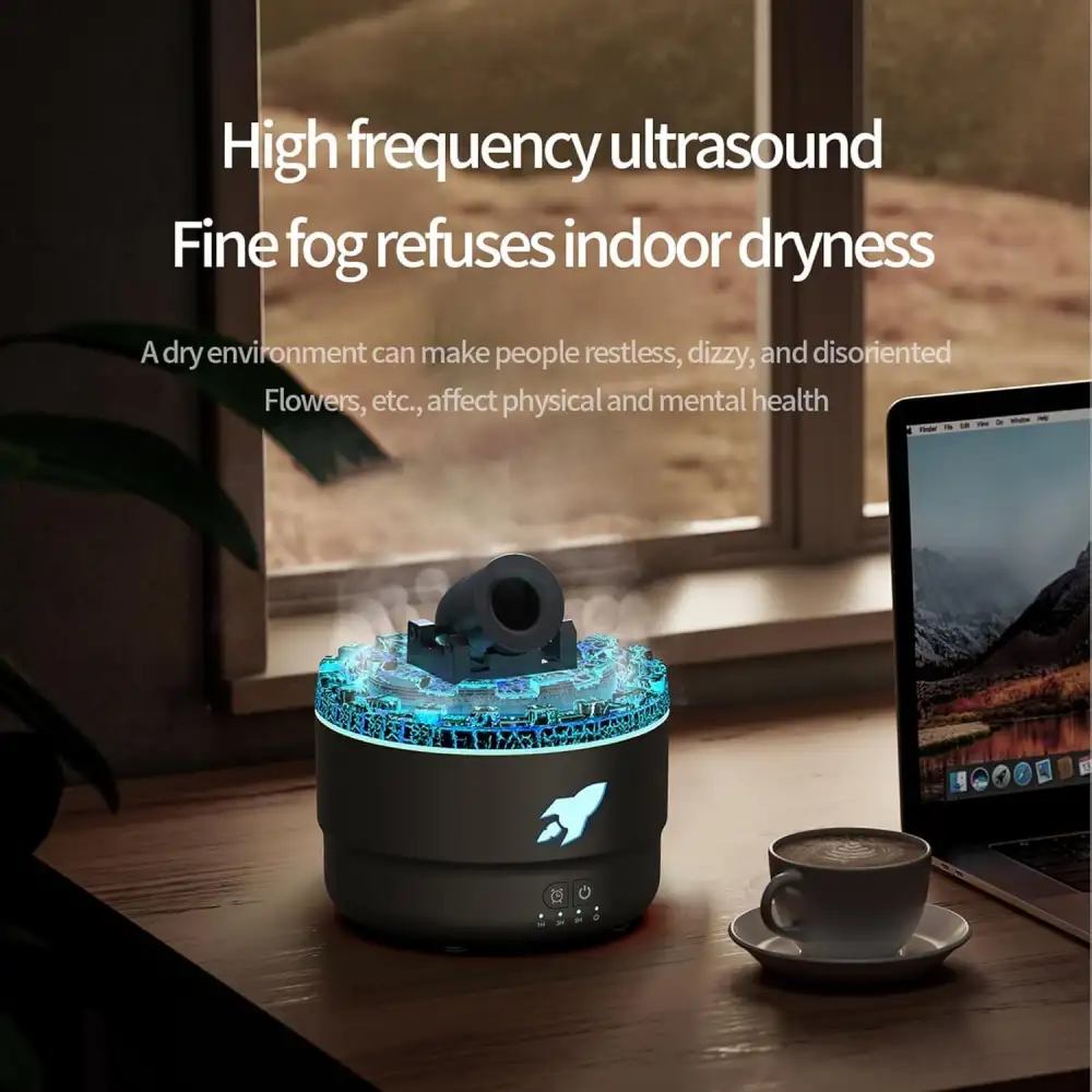 Volcano Diffuser Cannon Blast Aroma Humidifier Diffuser For Ultrasonic Barbette Diffuser