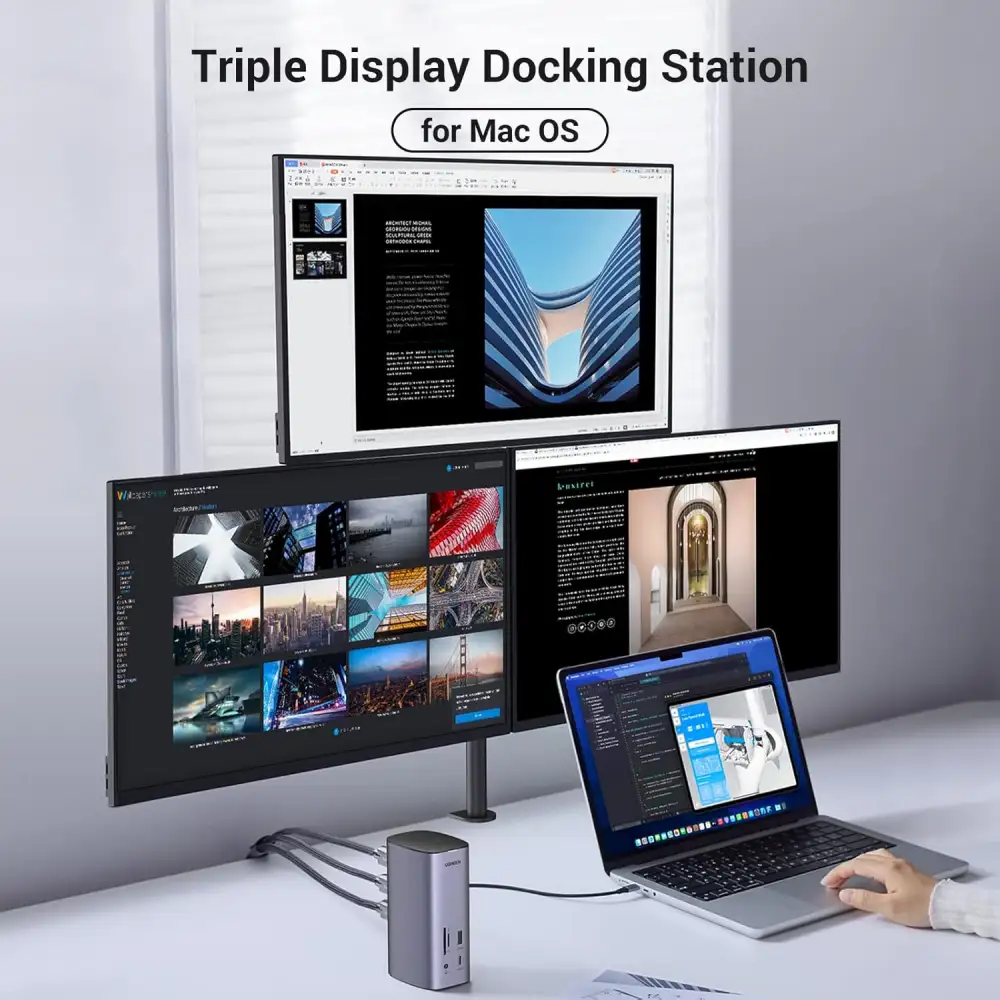 Ugreen CM555 Revodok Pro 12-in-1 4k HDMI Universal Docking Station (90325)