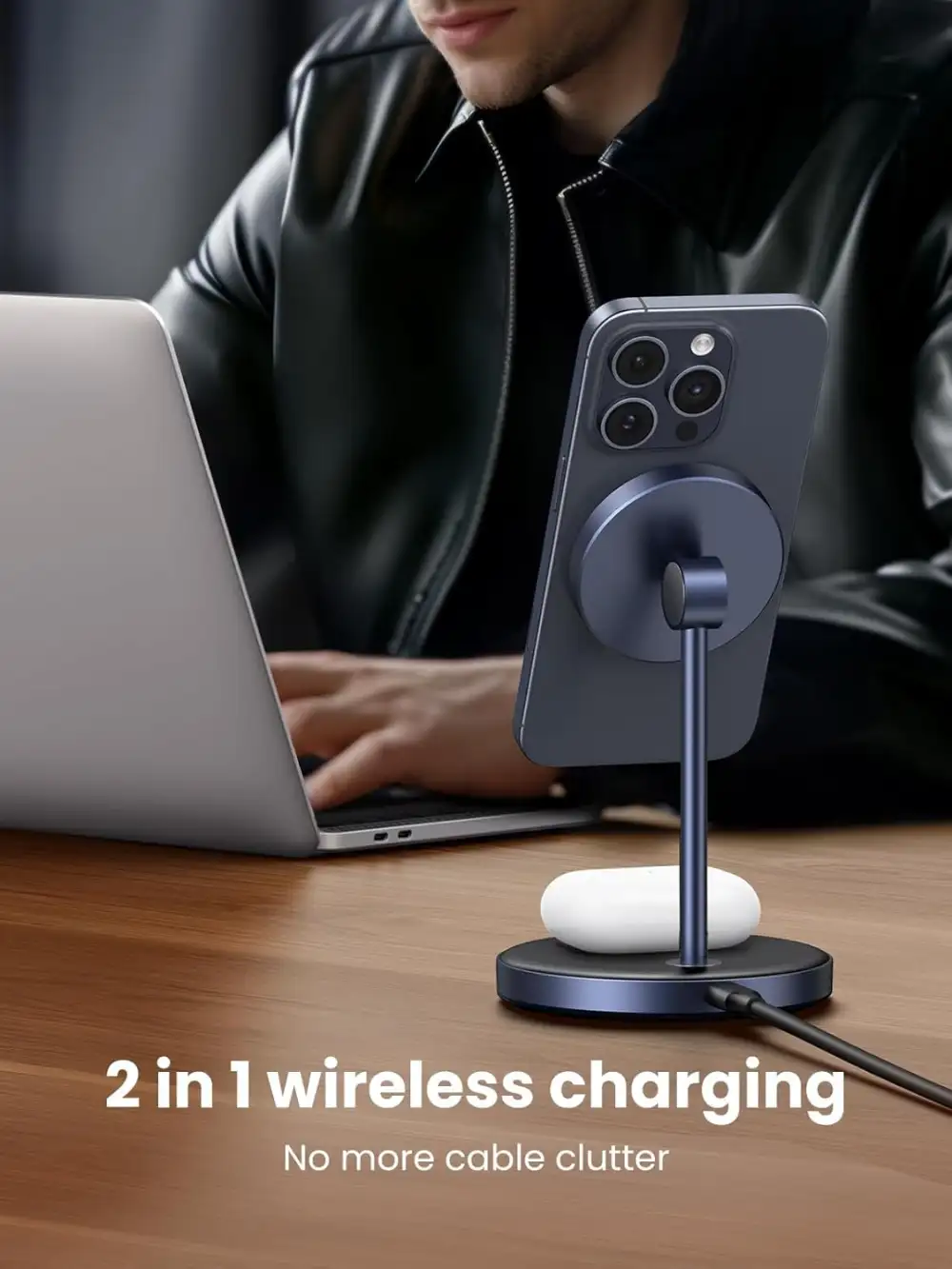 Ugreen CD317 2 in 1 Magnetic Wireless Charger (90668)