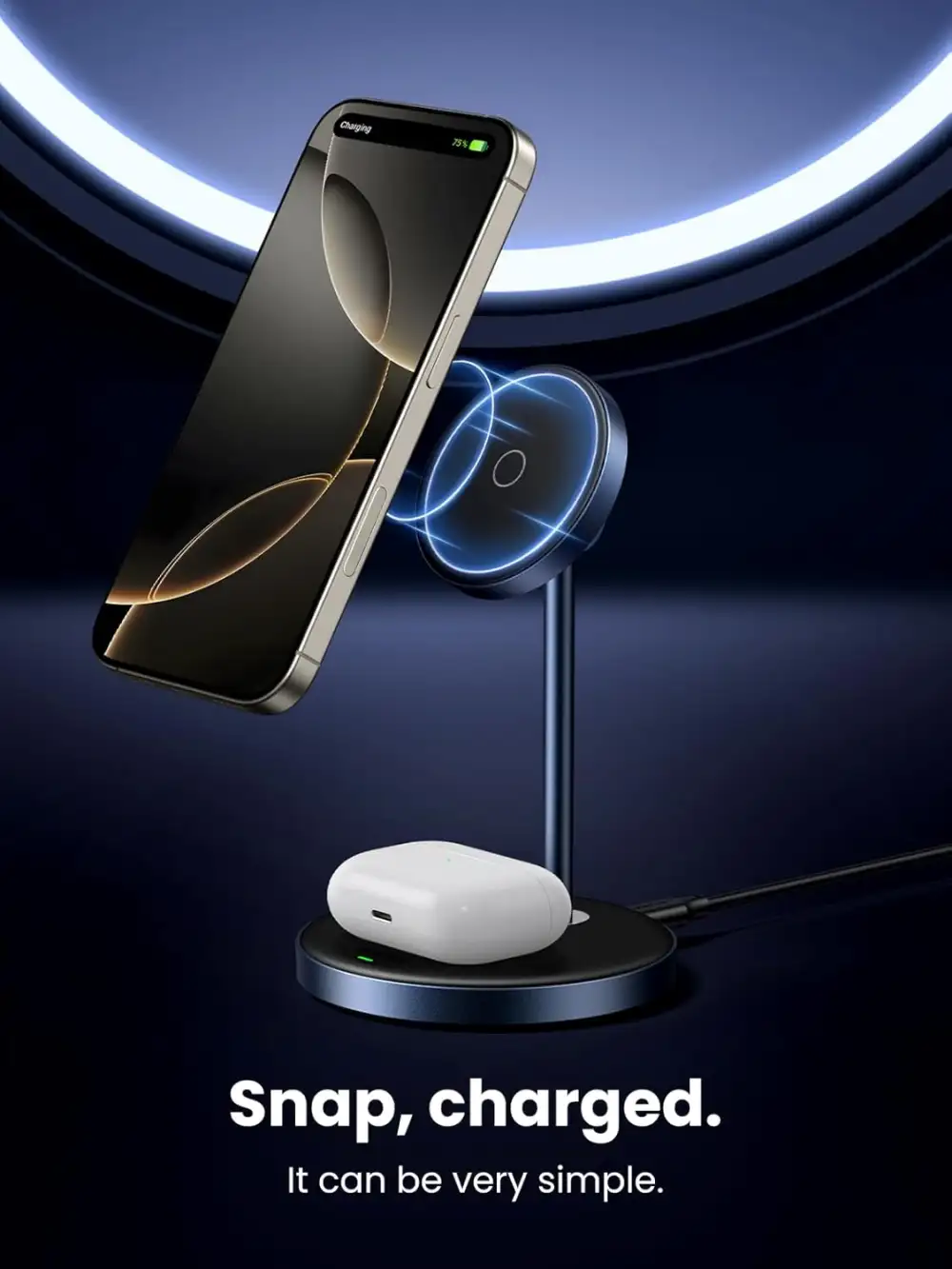 Ugreen CD317 2 in 1 Magnetic Wireless Charger (90668)