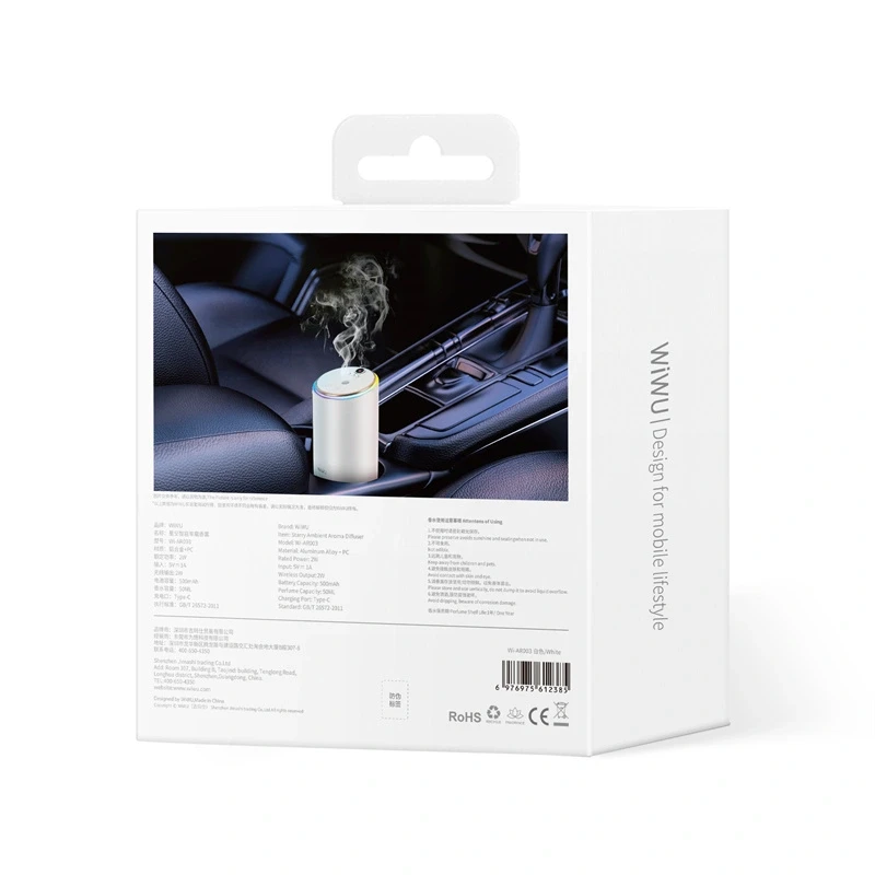 WiWU Starry Ambient Aroma Diffuser For Car with light – AR003
