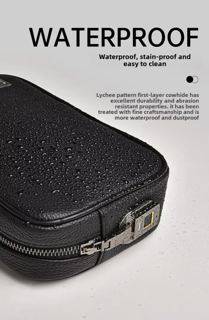 WiWU Master Genuine Leather Fingerprint Lock Pouch