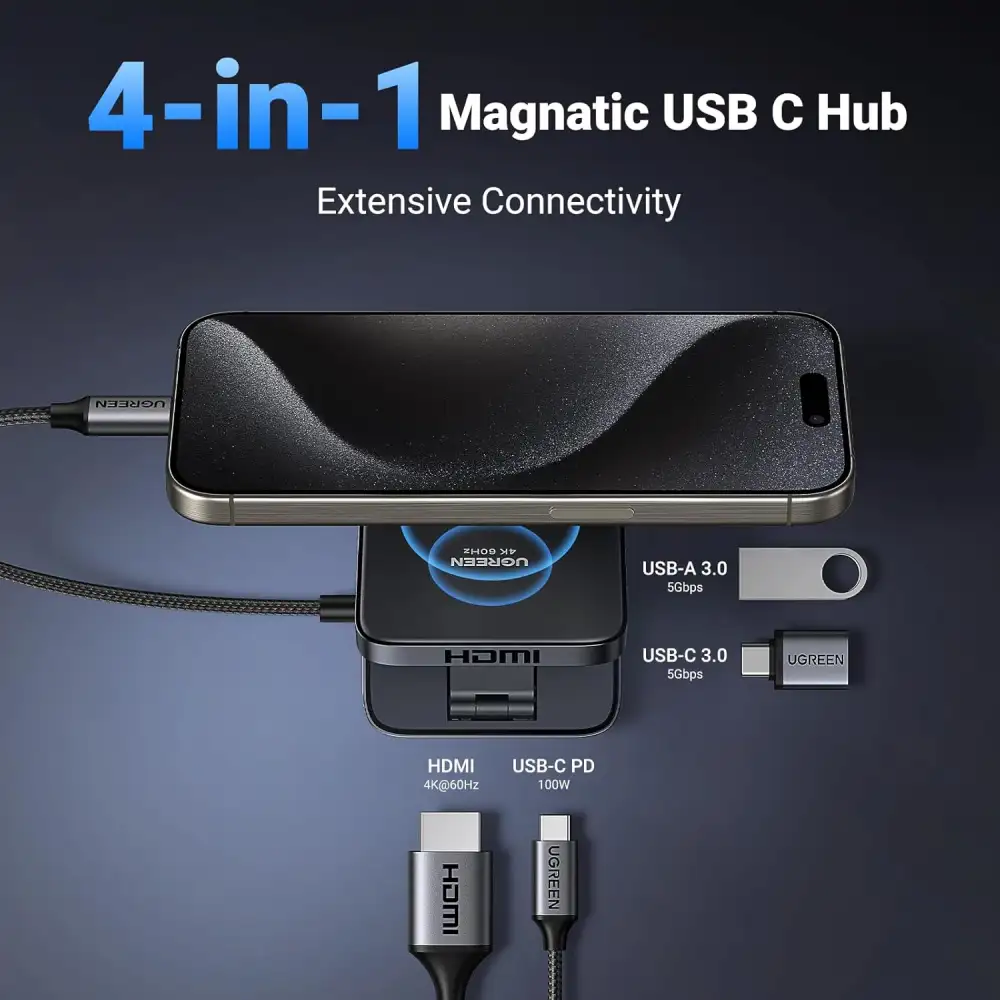 UGREEN CM801 Multifunction 4-in-1 USB-C Hub (35590)