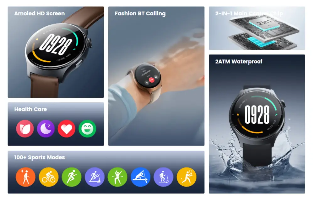Mibro Lite 3 BT Calling Smartwatch with 2 ATM