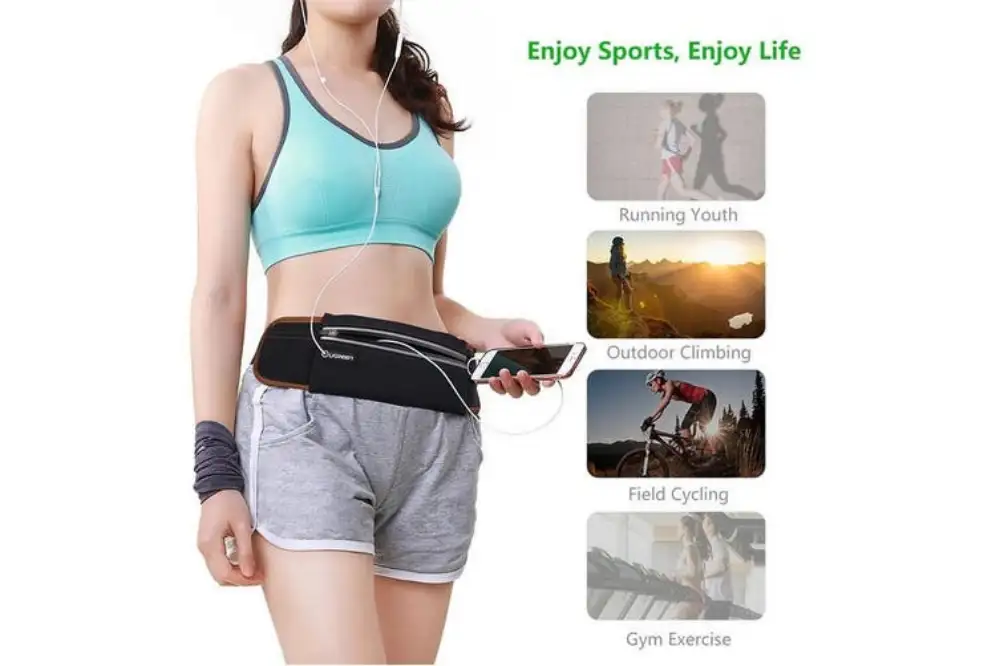 UGREEN LP112 (20818) Outdoor Running Waist Belt Pack – Black