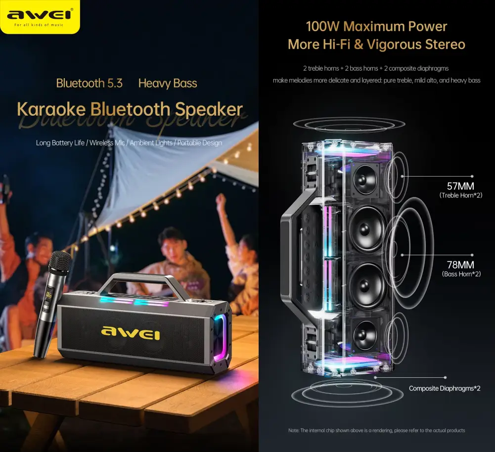 Awei KT8 Karaoke 160W Bluetooth Speaker