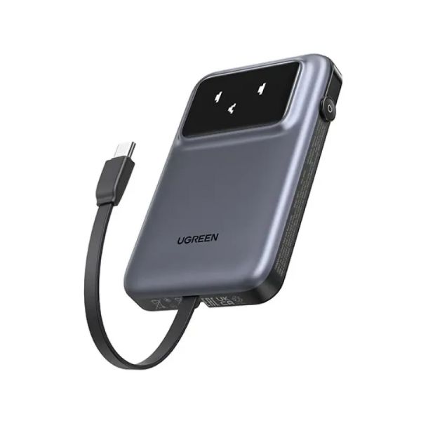 UGREEN PB511 (35603B) 30W 10000mAh Power Bank with Built-in Cable