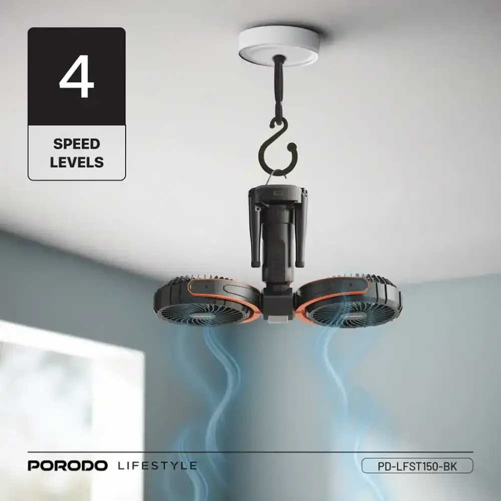 Porodo Lifestyle Dual-Head Oscillating Fan