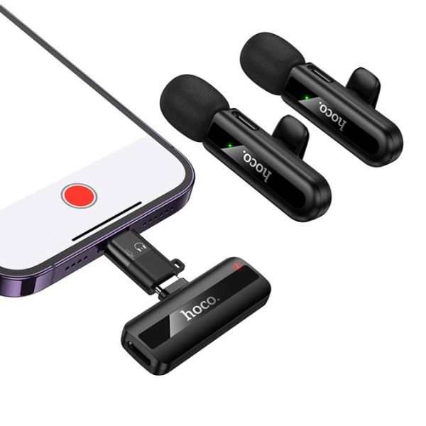 Hoco L20A Fair Dual Mic Lavalier Wireless Microphone