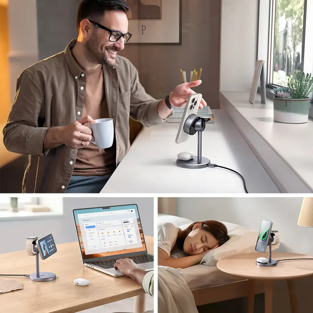Mcdodo MagQ Qi2 3in1 Magnetic Wireless Charging Station
