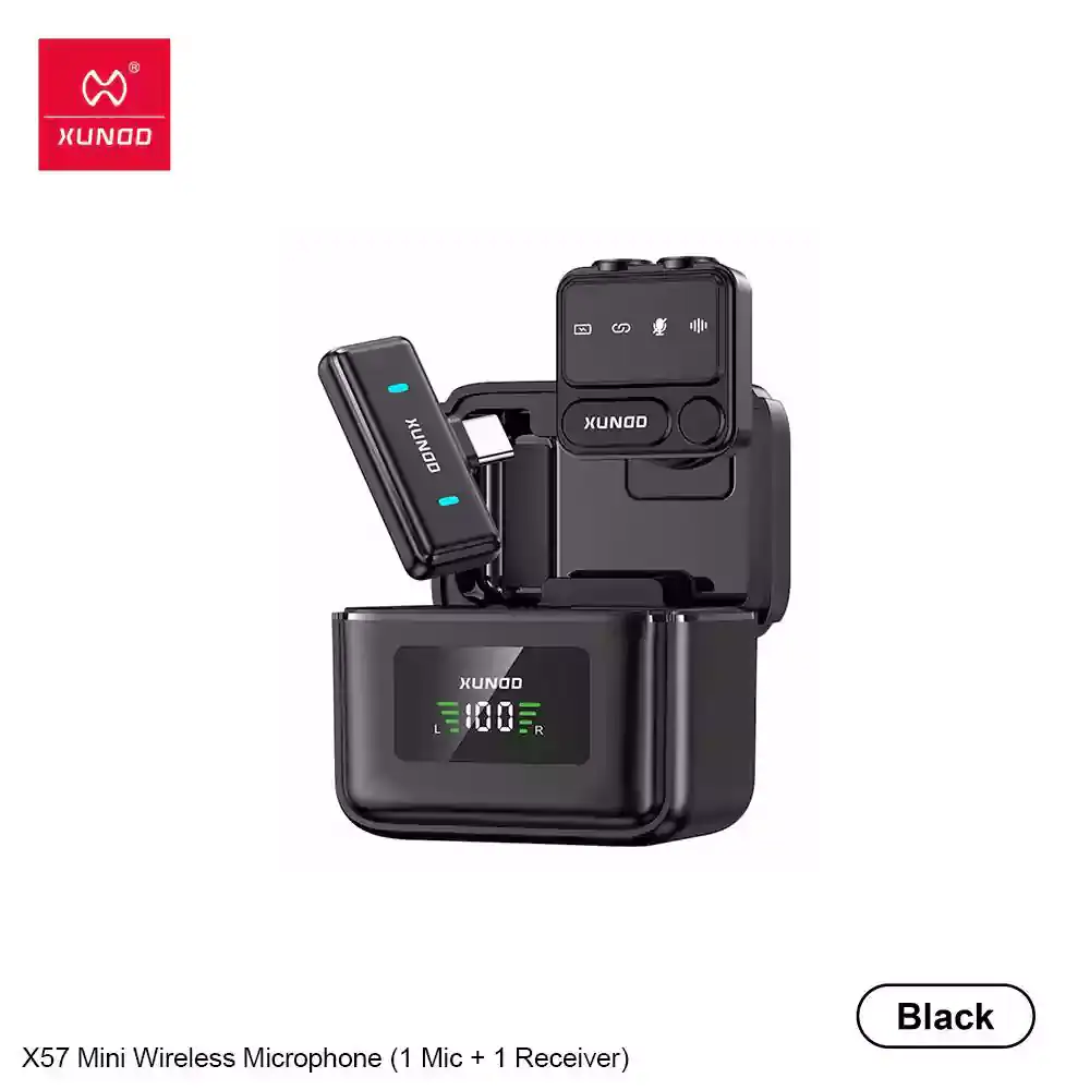 XUNDD X57 Mini Wireless (1TX+1RX) LAVALIER MICROPHONE