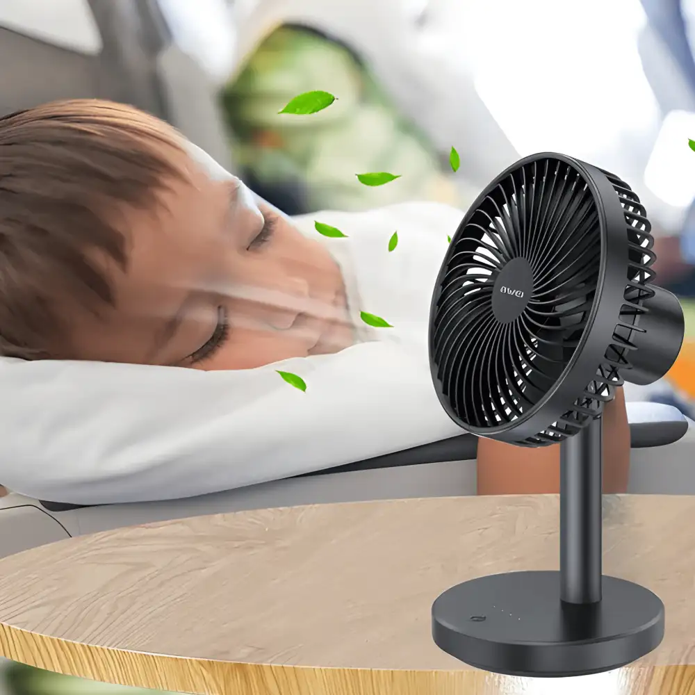 Awei F30 Mini Portable Rechargeable Desk Stand Fan