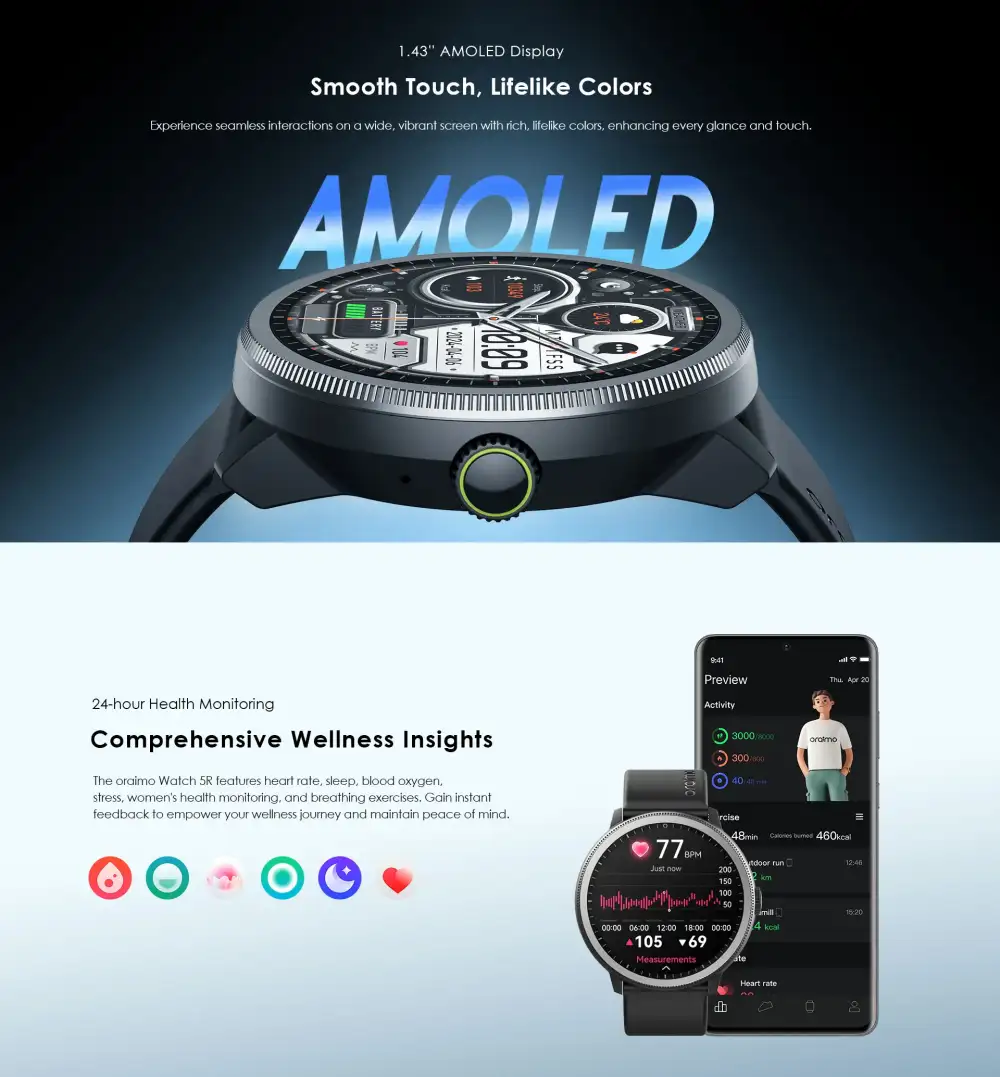Oraimo Watch 5R OSW-820 Smart Watch
